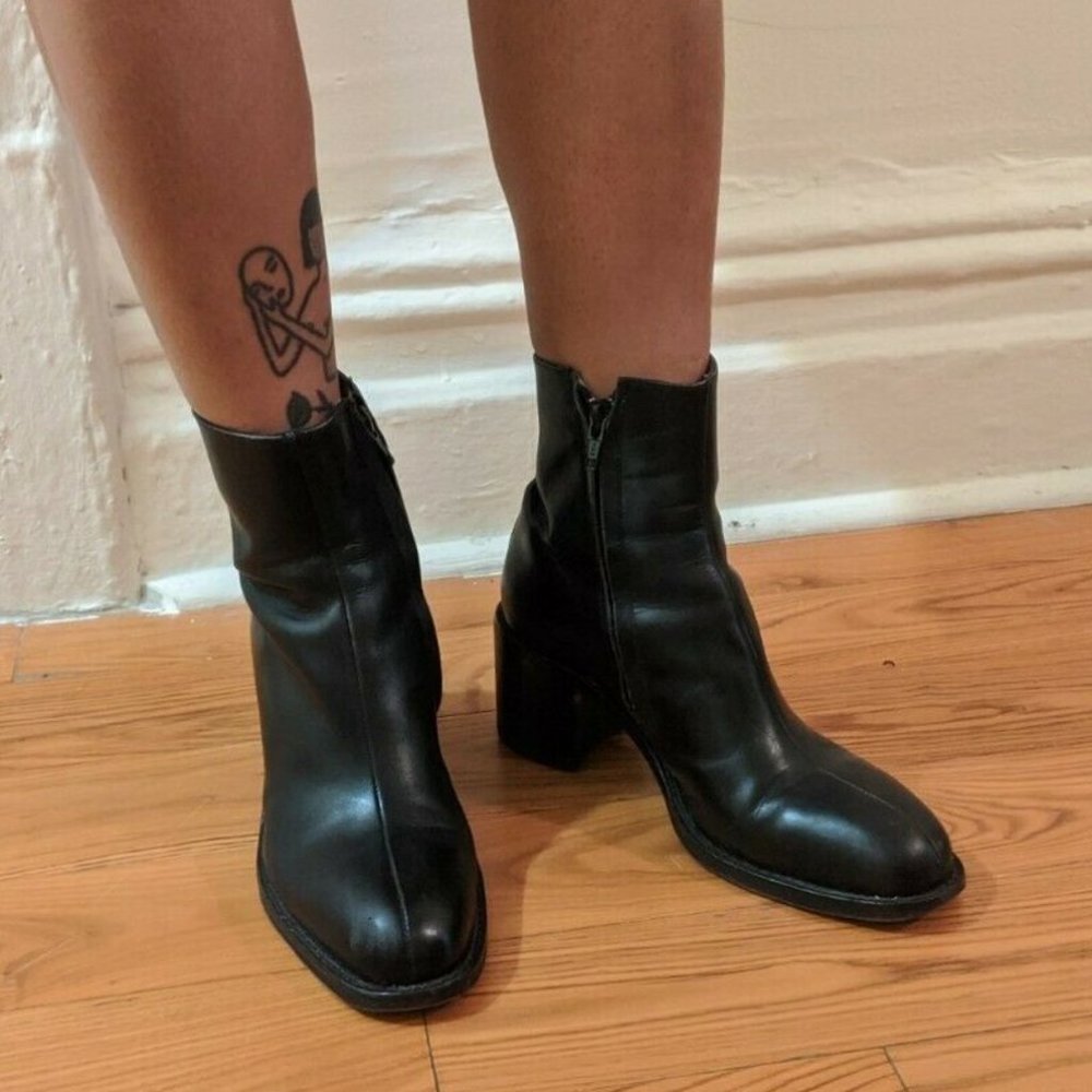 FREELANCE Vintage Leather Ankle Booties - Picture 2 of 8